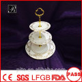 P&T ceramics factory,high quality cake stands, wedding cake stands, golden pattern plates